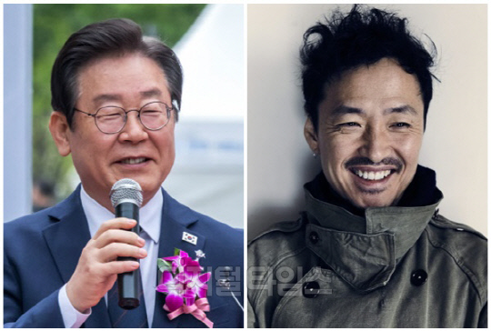 이재명(왼쪽) 더불어민주당 대표와 가수 강산에씨. <디지털타임스 이슬기 기자, 디지털타임스 DB>